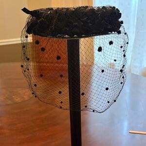 Elegant Black Veil Hat